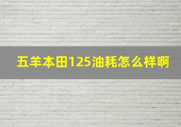 五羊本田125油耗怎么样啊