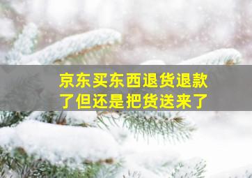 京东买东西退货退款了但还是把货送来了