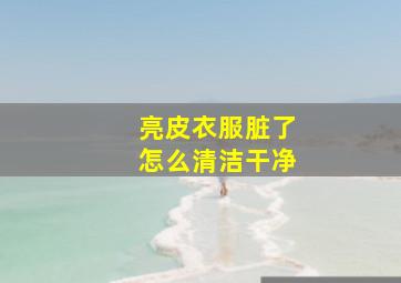 亮皮衣服脏了怎么清洁干净