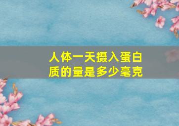 人体一天摄入蛋白质的量是多少毫克