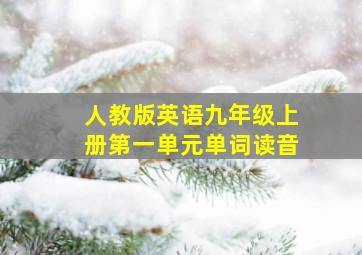 人教版英语九年级上册第一单元单词读音