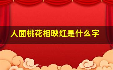 人面桃花相映红是什么字