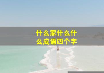 什么家什么什么成语四个字