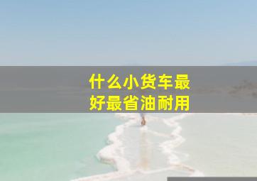 什么小货车最好最省油耐用