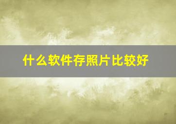 什么软件存照片比较好