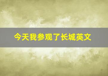 今天我参观了长城英文