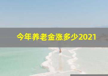 今年养老金涨多少2021