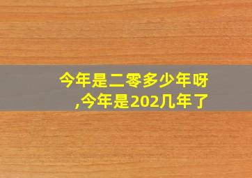 今年是二零多少年呀,今年是202几年了