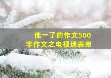 他一了的作文500字作文之电视迷表弟