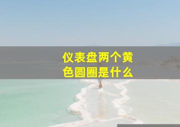 仪表盘两个黄色圆圈是什么