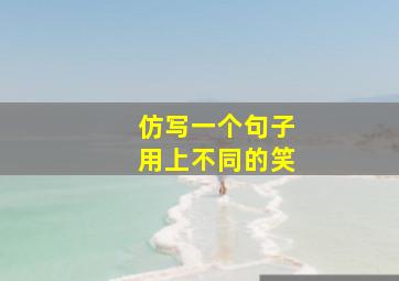 仿写一个句子用上不同的笑