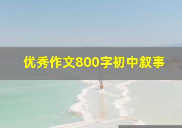 优秀作文800字初中叙事