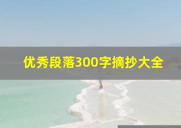 优秀段落300字摘抄大全