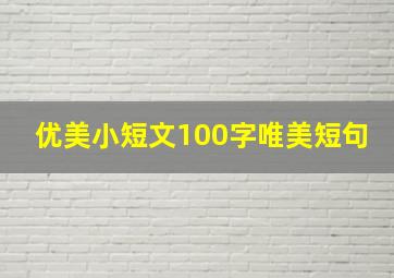 优美小短文100字唯美短句