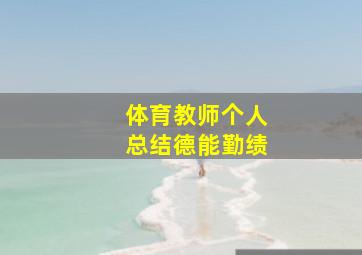 体育教师个人总结德能勤绩