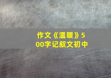 作文《温暖》500字记叙文初中