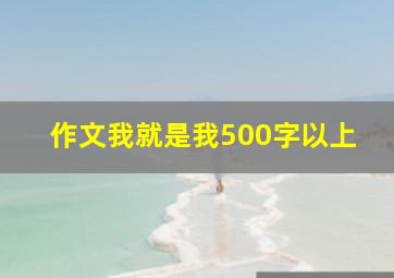 作文我就是我500字以上