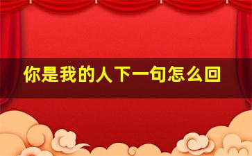 你是我的人下一句怎么回