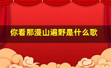 你看那漫山遍野是什么歌