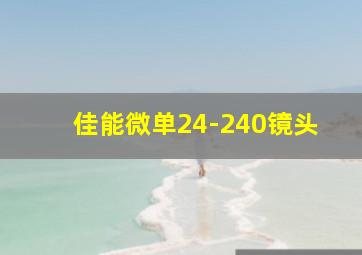 佳能微单24-240镜头