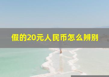 假的20元人民币怎么辨别