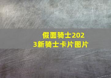 假面骑士2023新骑士卡片图片