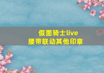 假面骑士live腰带联动其他印章