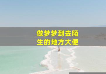 做梦梦到去陌生的地方大便