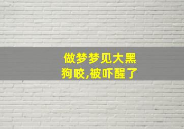 做梦梦见大黑狗咬,被吓醒了