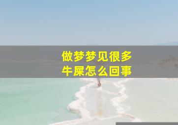 做梦梦见很多牛屎怎么回事