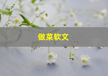 做菜软文