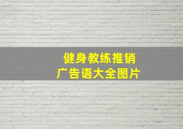 健身教练推销广告语大全图片