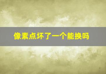 像素点坏了一个能换吗