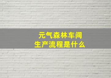 元气森林车间生产流程是什么