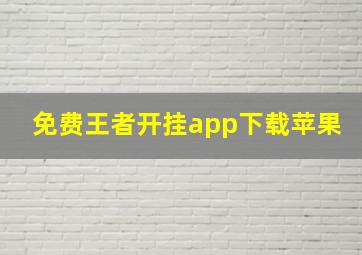 免费王者开挂app下载苹果