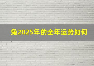 兔2025年的全年运势如何