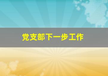 党支部下一步工作