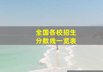 全国各校招生分数线一览表