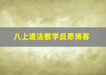 八上道法教学反思博客