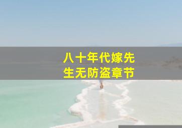 八十年代嫁先生无防盗章节