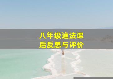 八年级道法课后反思与评价