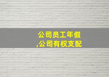 公司员工年假,公司有权支配