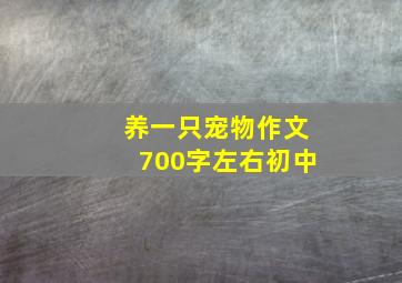 养一只宠物作文700字左右初中