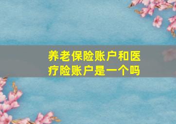 养老保险账户和医疗险账户是一个吗