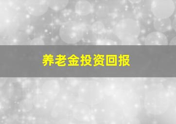 养老金投资回报