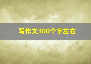 写作文300个字左右