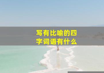 写有比喻的四字词语有什么