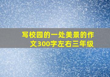 写校园的一处美景的作文300字左右三年级