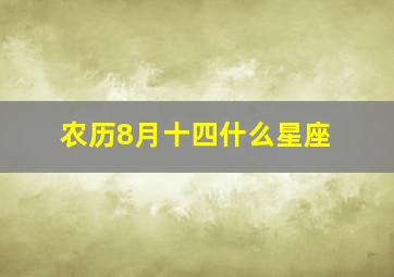 农历8月十四什么星座