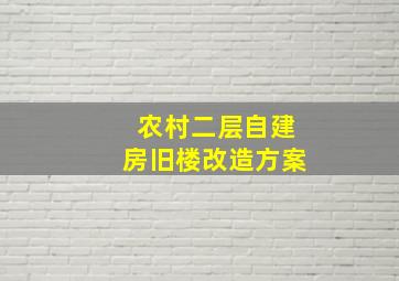 农村二层自建房旧楼改造方案